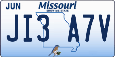 MO license plate JI3A7V