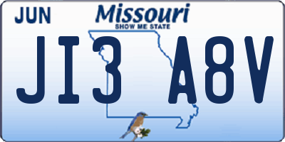 MO license plate JI3A8V
