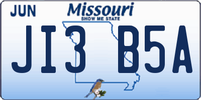 MO license plate JI3B5A