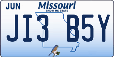 MO license plate JI3B5Y