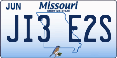 MO license plate JI3E2S