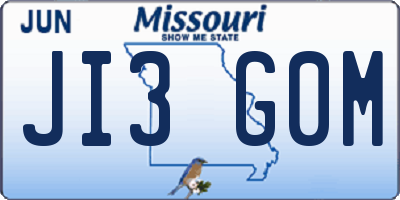 MO license plate JI3G0M