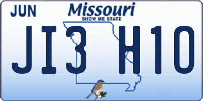 MO license plate JI3H1O