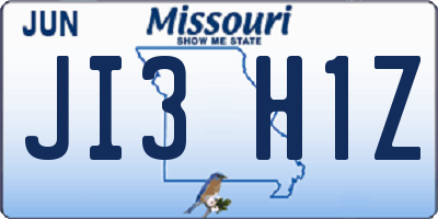 MO license plate JI3H1Z