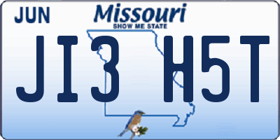 MO license plate JI3H5T