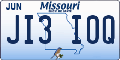 MO license plate JI3I0Q