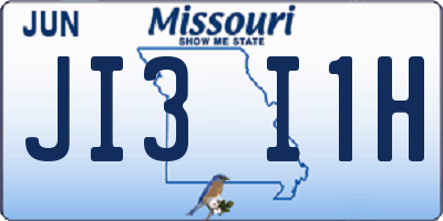 MO license plate JI3I1H