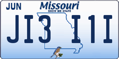 MO license plate JI3I1I