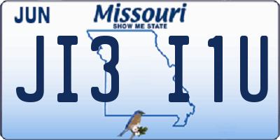 MO license plate JI3I1U