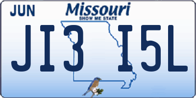 MO license plate JI3I5L