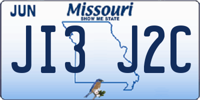 MO license plate JI3J2C