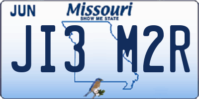 MO license plate JI3M2R