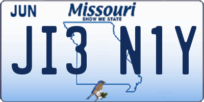 MO license plate JI3N1Y