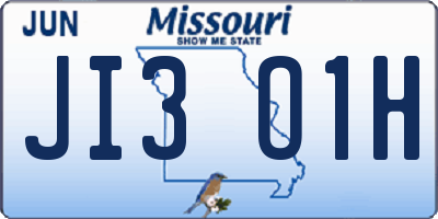 MO license plate JI3O1H