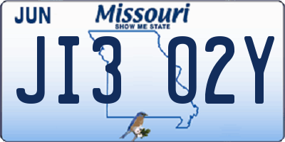 MO license plate JI3O2Y