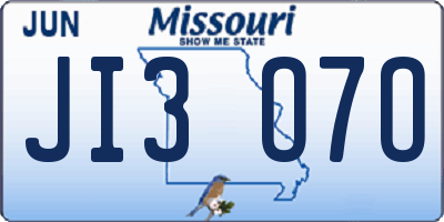 MO license plate JI3O7O