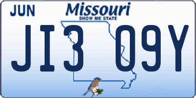 MO license plate JI3O9Y