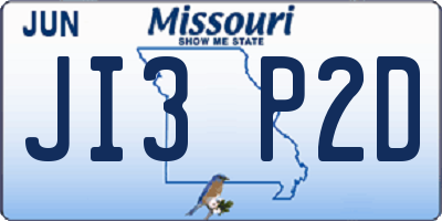 MO license plate JI3P2D