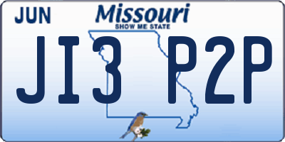 MO license plate JI3P2P