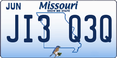 MO license plate JI3Q3Q