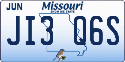 MO license plate JI3Q6S
