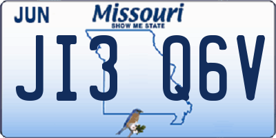 MO license plate JI3Q6V
