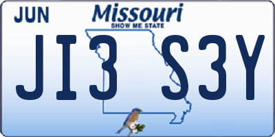 MO license plate JI3S3Y