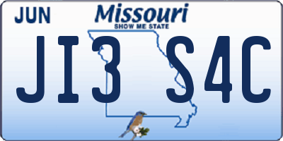 MO license plate JI3S4C