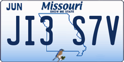 MO license plate JI3S7V