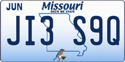 MO license plate JI3S9Q