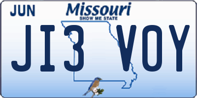 MO license plate JI3V0Y