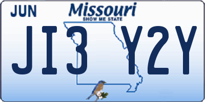 MO license plate JI3Y2Y