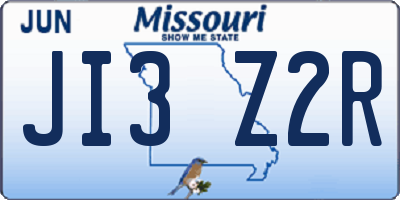 MO license plate JI3Z2R