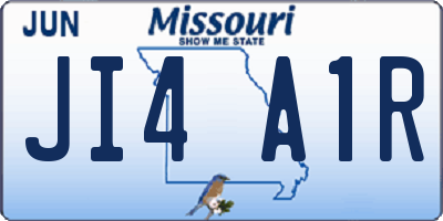 MO license plate JI4A1R