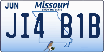 MO license plate JI4B1B