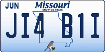 MO license plate JI4B1I