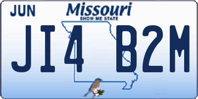 MO license plate JI4B2M