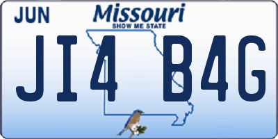 MO license plate JI4B4G