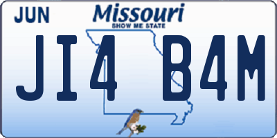 MO license plate JI4B4M