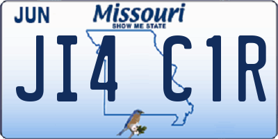 MO license plate JI4C1R