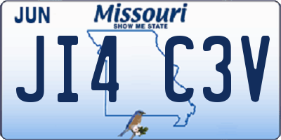 MO license plate JI4C3V