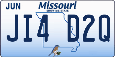MO license plate JI4D2Q