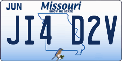 MO license plate JI4D2V