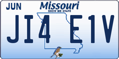 MO license plate JI4E1V