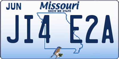 MO license plate JI4E2A