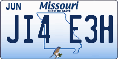 MO license plate JI4E3H