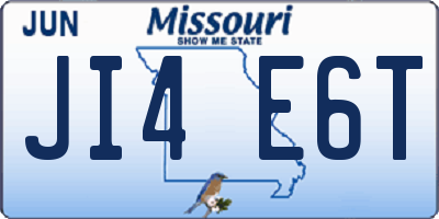 MO license plate JI4E6T
