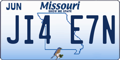 MO license plate JI4E7N