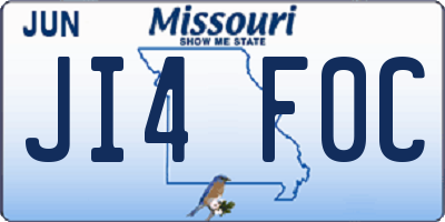 MO license plate JI4F0C