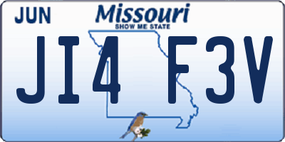 MO license plate JI4F3V